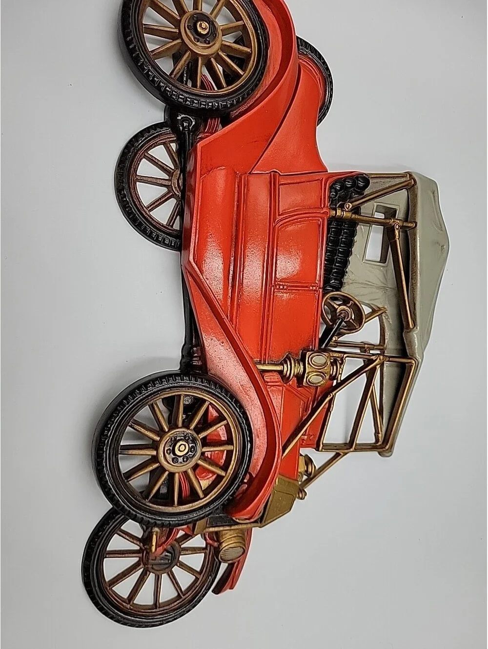 Vintage Burwood Products Company 3D Ford Model T Red Car Wall Decor Plaque 1977.